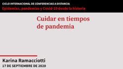 Cuidar  en tiempos de Pandemia